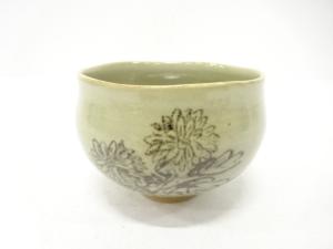 四酢窯造　鉄絵　菊　茶碗